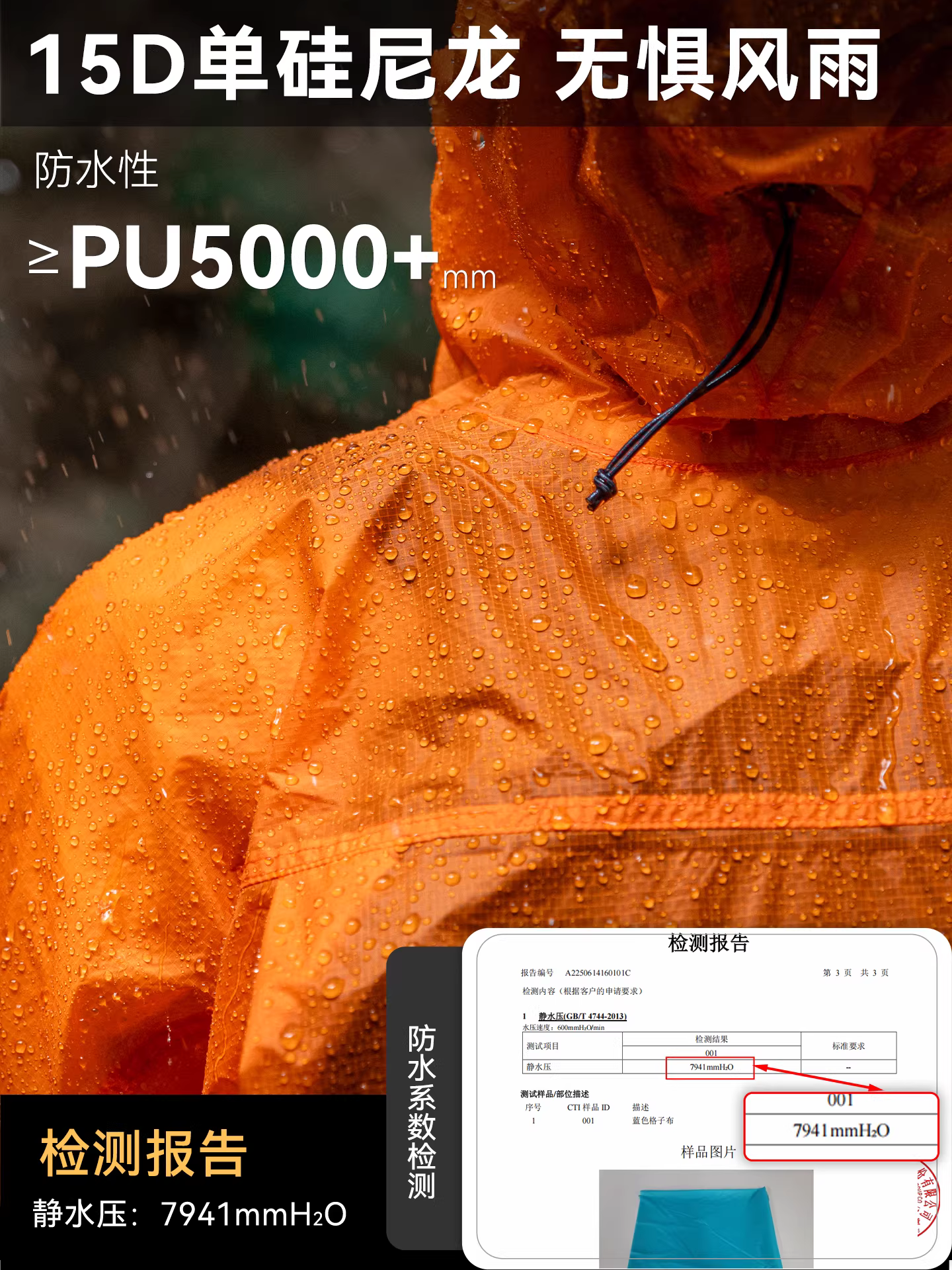 Áo mưa ngoài trời nhẹ, di động, chất liệu 15D, dùng cho đi bộ đường dài, leo núi, câu cá, áo mưa người lớn có khóa kéo và tay áo, bảo vệ toàn thân khỏi mưa