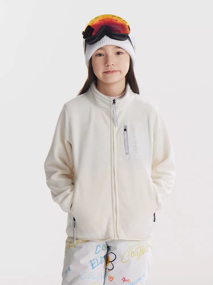 Áo khoác lông cừu mùa thu/đông mới cho trẻ em Áo khoác lông cừu Polar Fleece Lớp bên trong ấm áp Bộ đồ trượt tuyết cho bé gái và bé trai mặc ngoài trời