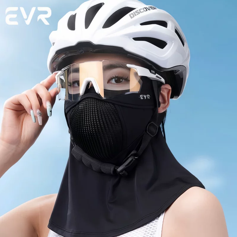 Mặt nạ đi xe đạp EVR dành cho nam và nữ, thoáng khí, chống gió, chạy bộ thể thao, đạp xe đường trường, mặt nạ chống nắng, chống tia cực tím