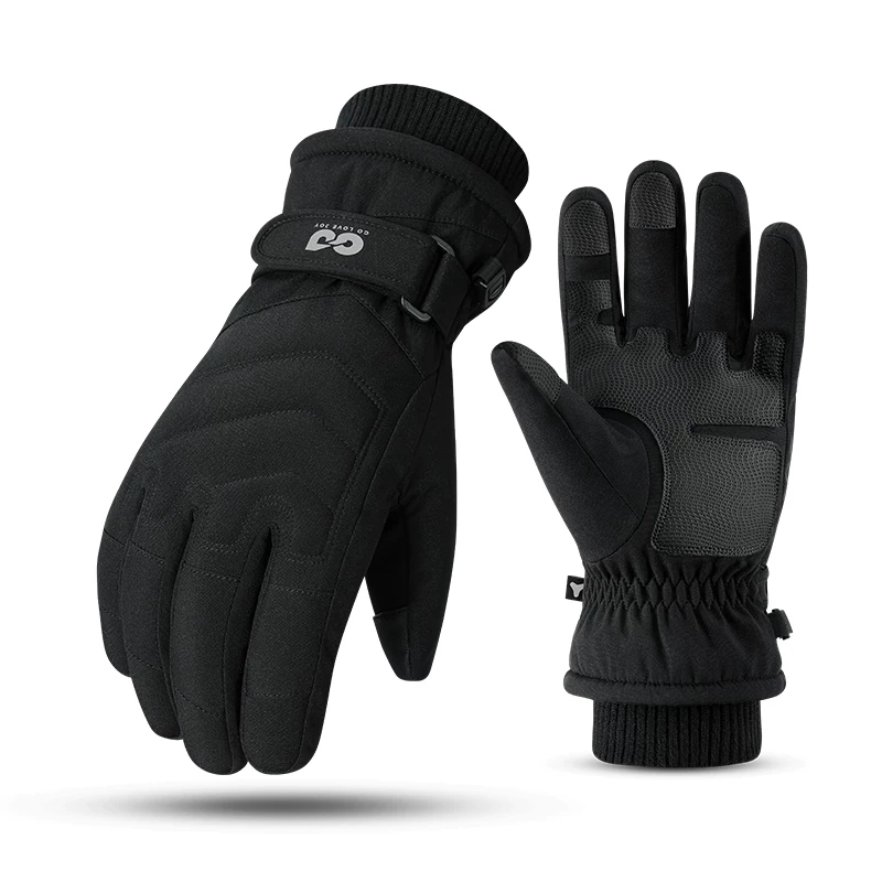 Găng tay trượt tuyết Golovejoy dành cho nam và nữ, không thấm nước và chống gió, đi xe đạp mùa đông, ấm áp, chống lạnh, dày dặn, tương thích với màn hình cảm ứng