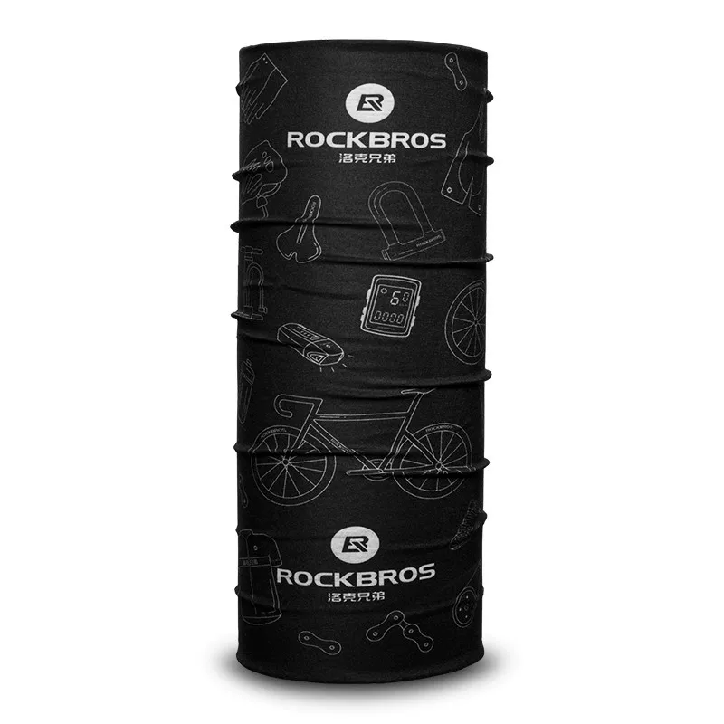 Khăn quàng cổ giữ ấm đa năng Rock Brothers, chất liệu fleece, dành cho nam và nữ, dùng khi đạp xe ngoài trời, mùa thu đông.