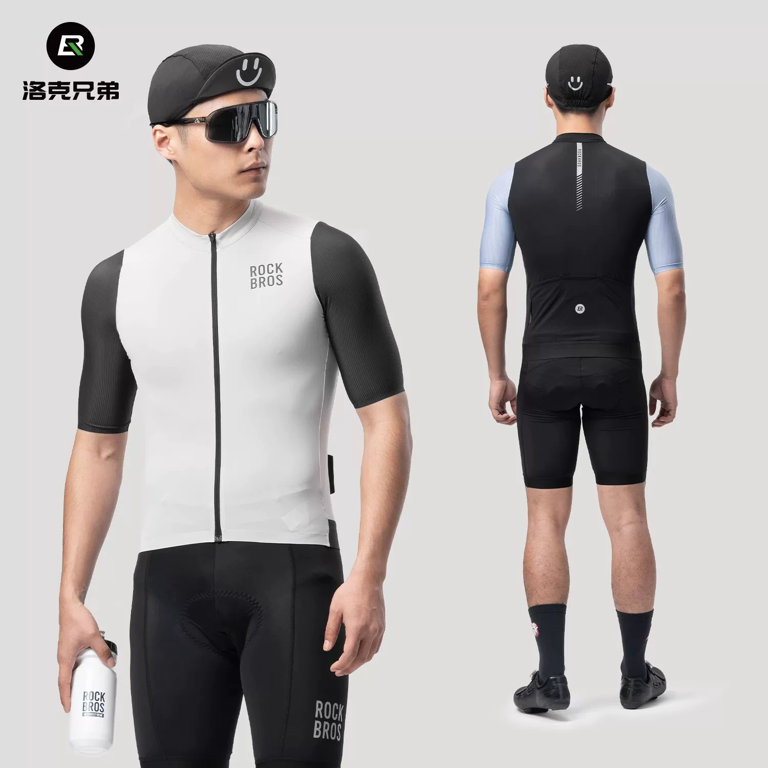 Áo đi xe đạp ROCKBROS dành cho nam mùa xuân hè ngắn tay đi xe đạp đường trường ngoài trời, thấm hút ẩm và nhanh khô