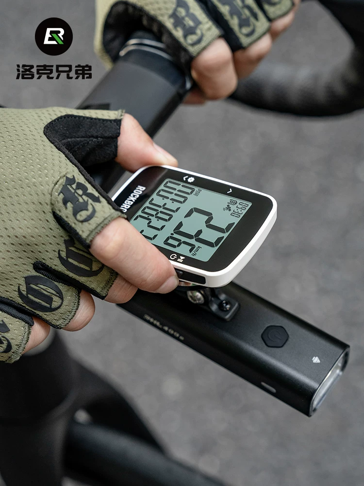 Máy tính xe đạp Rock Brothers GPS không dây thông minh đường núi Bluetooth có đèn nền đo tốc độ đi xe đạp