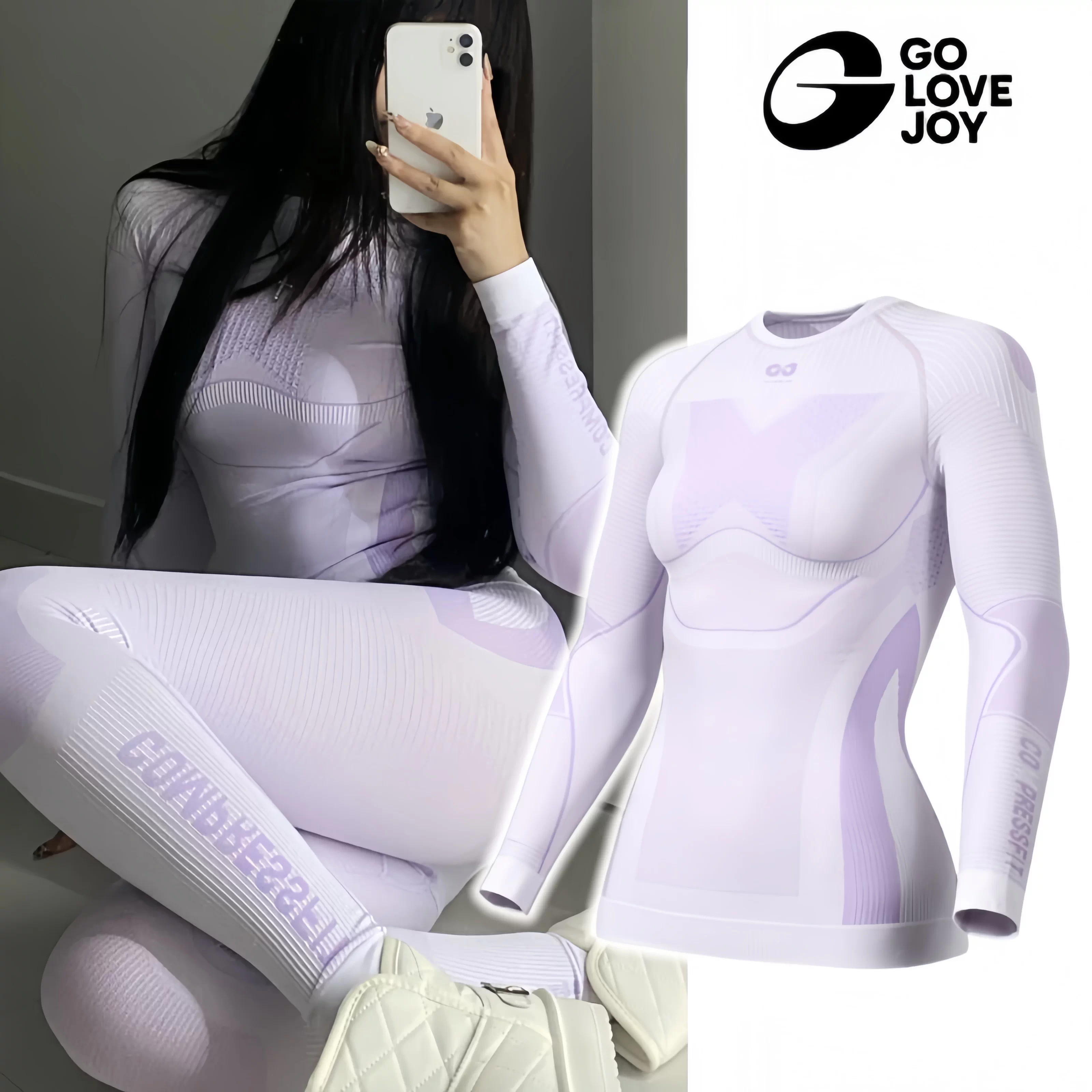 Quần áo nhanh khô golovejoy dành cho nữ, ấm áp và thấm hút mồ hôi, bộ đồ lót thể thao leo núi và đi bộ đường dài mùa đông dành cho nam