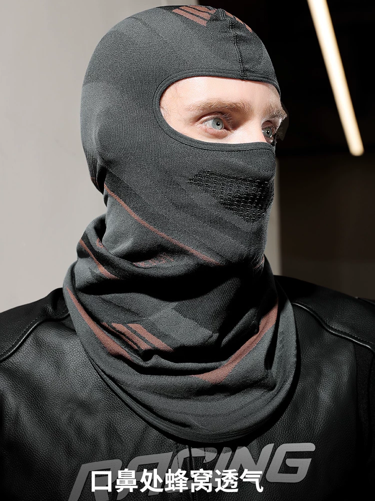 Mũ trùm đầu mùa đông dành cho người lái xe, mặt nạ giữ ấm toàn mặt, chắn mặt xe điện, mũ bảo hiểm xe máy, che chắn gió và chống lạnh
