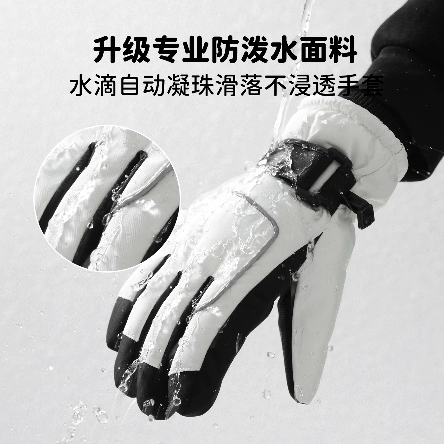 Găng tay trượt tuyết nam cho mùa đông 2025, găng tay đi bộ đường dài và leo núi ngoài trời mới, lót lông cừu, dày dặn, chống lạnh và găng tay cotton ấm áp cho nữ.