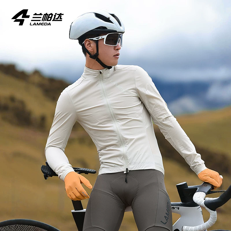 Áo khoác gió đi xe đạp mùa thu đông mới của Lampada dành cho nam giới, áo khoác xe đạp leo núi ấm áp, chống gió và chống thấm nước