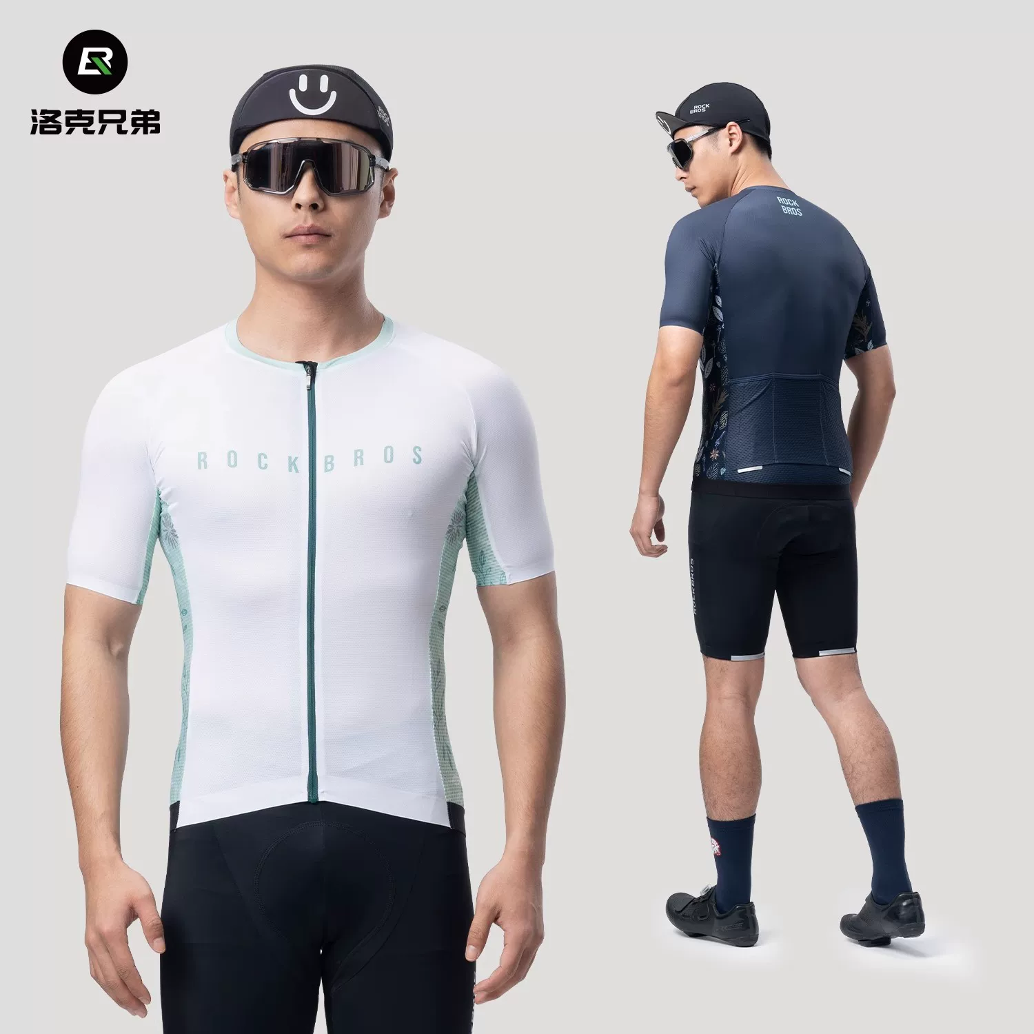 Bộ quần áo đi xe đạp mùa hè Rock Brothers quần short ngắn tay dành cho nam và nữ quần áo đường núi thiết bị đi xe đạp