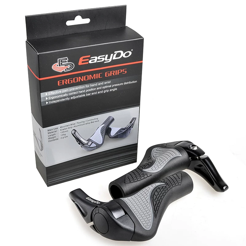 Tay nắm ghi đông xe đạp EASYDO, tay lái phụ trợ xe đạp, siêu nhẹ, hợp kim nhôm magie, thiết kế công thái học, tay nắm hình cầu