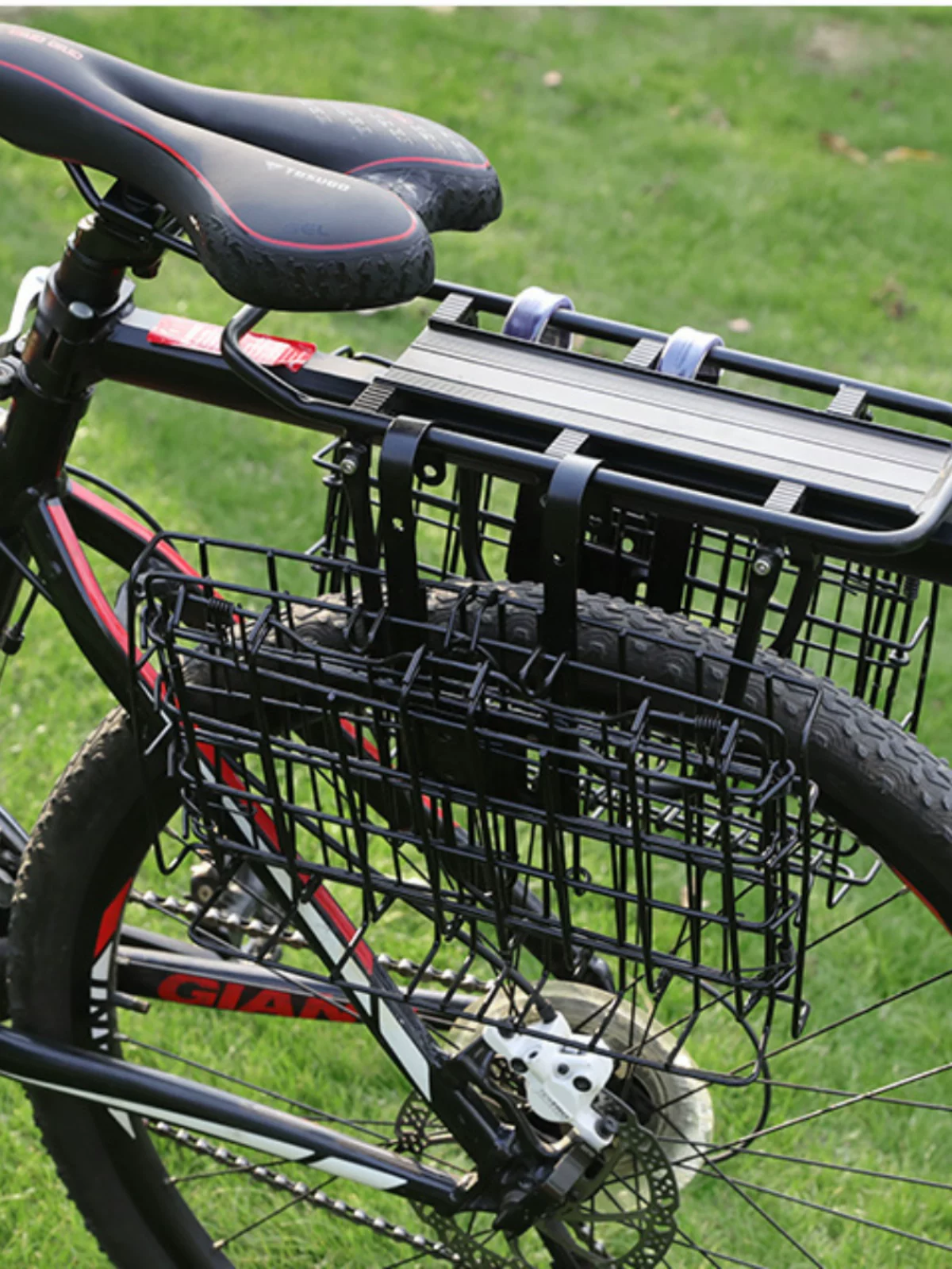 Giỏ xe đạp Merida, giỏ trước có thể gập lại, giá sau xe đạp leo núi, giỏ treo phía trước khung xe, bộ phụ kiện giỏ treo