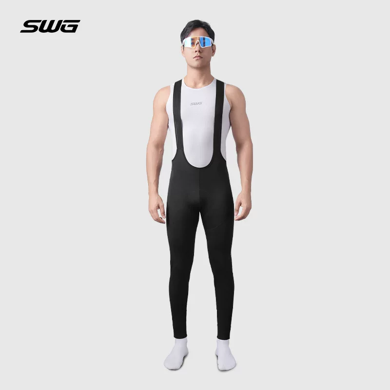 SWG Mingsheng Thu Đông Đôi Mũi Tên Đi Xe Đạp Quần Yếm Nam Xe Đạp Đường Bộ Lông Cừu Ấm Quần Dài Đi Xe Đạp