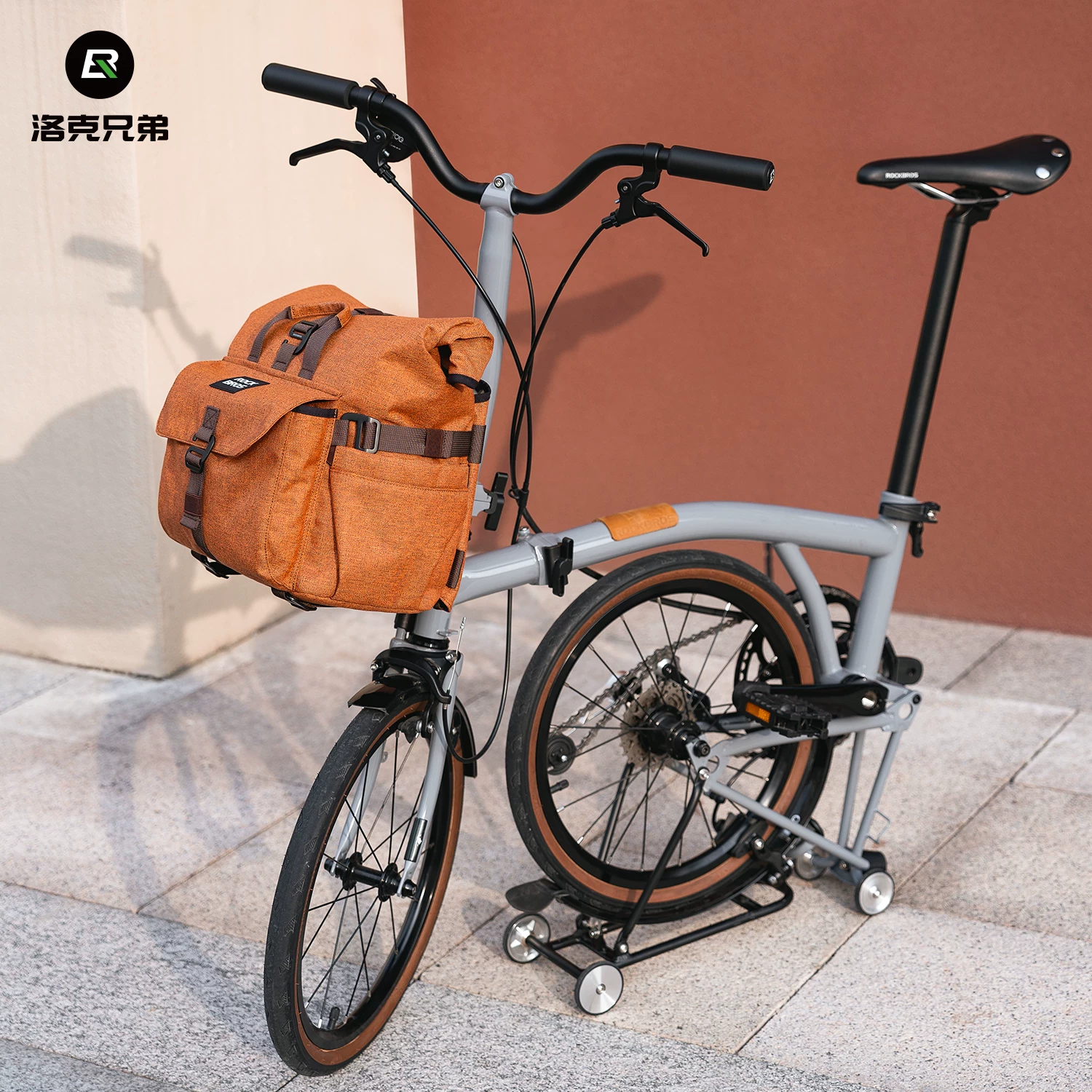 Túi xe đạp nhỏ Rock Brothers kiểu cổ điển, túi xe đạp gấp, túi ghi đông, ba lô đi xe đạp trong thành phố