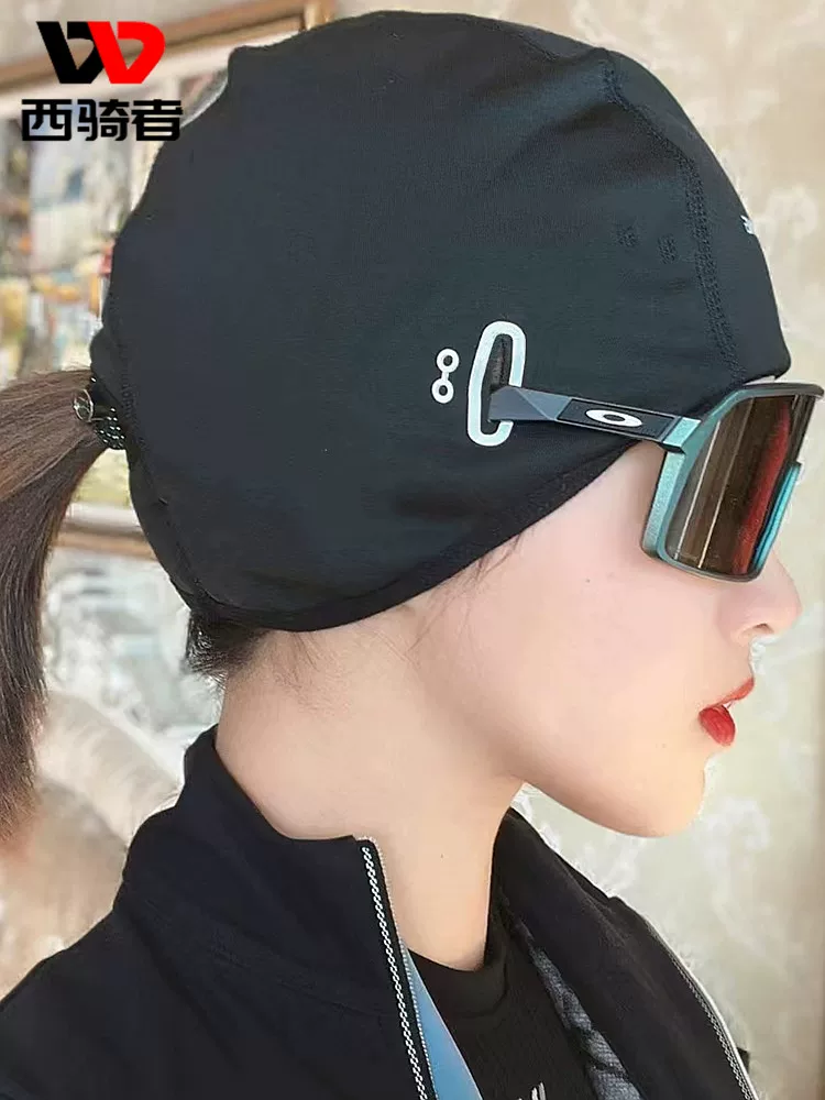 Mũ lót mũ bảo hiểm mùa thu đông dành cho xe đạp, xe đạp đường trường, mũ nhỏ ấm áp và chống gió, mũ che đầu cho nữ, bảo vệ tai khi đạp xe, lớp lót chạy bộ.