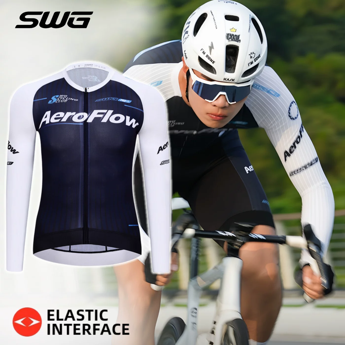 Áo dài tay mùa xuân hè dành cho nam của xe đạp đường núi mới của SWG Mingsheng, quần áo đạp xe chuyên nghiệp, nhẹ, nhanh khô