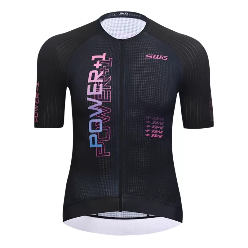 Áo thể thao đạp xe SWG Mingsheng dành cho nam, bộ đồ chuyên nghiệp, thoáng khí, thấm hút mồ hôi, quần đạp xe có dây đeo, áo ngắn tay ôm sát.