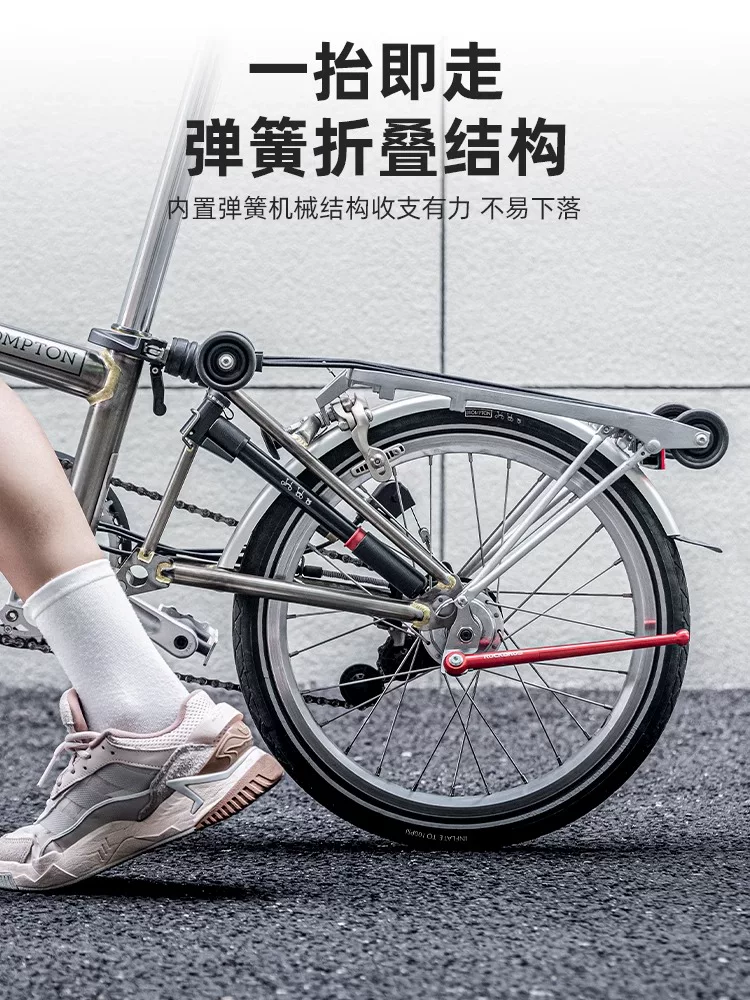 Rock Brothers gấp xe đạp chân chống hợp kim nhôm 16inch chân đế bên vải nhỏ đa năng giá để xe phụ kiện xe đạp
