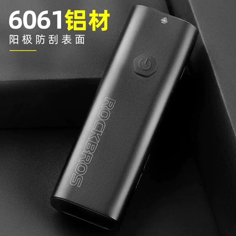 Đèn xe đạp Rock Brothers đi đêm đèn pin mạnh mẽ có thể sạc lại bằng USB đèn pha xe đạp đường bộ thiết bị đạp xe leo núi