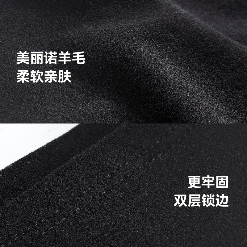 Mặt nạ trượt tuyết len Merino Gaolejie dành cho nam và nữ, mặt nạ đi xe đạp che cổ chống gió và chống lạnh ngoài trời mùa đông