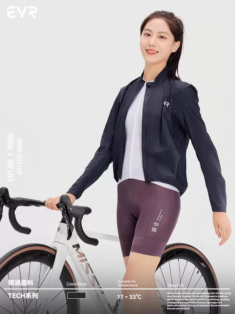 Áo khoác đi xe đạp mùa hè dòng EVR-tech Áo khoác gió mùa xuân và mùa thu dành cho nữ thể thao ngoài trời Áo khoác đi xe đạp chống gió và chống thấm nước