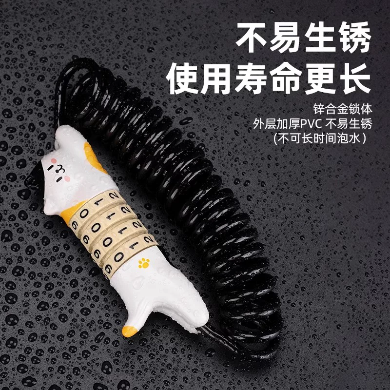 Khóa kết hợp Rock Brothers Khóa mũ bảo hiểm di động Khóa hành lý Khóa xe đạp Khóa cáp mini Khóa xe đạp