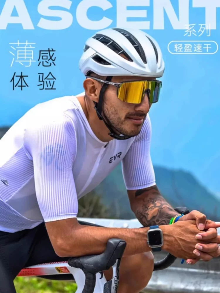 EVR-ascent series quần áo đi xe đạp mùa hè áo ngắn tay nam co giãn cao thoáng khí đi xe đạp đường bộ 2024 phong cách mới