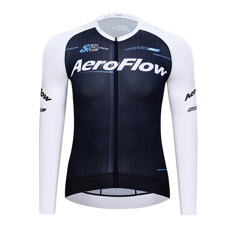 Áo thi đấu đạp xe mùa xuân thu mới của SWG Mingsheng, dài tay, chống nắng, thoáng khí và thấm mồ hôi, đồ dùng đi xe đạp đường trường dành cho cả nam và nữ.