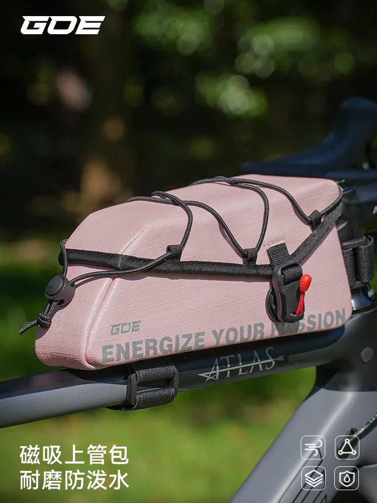 Túi đựng đồ xe đạp EVR, gắn khung trước, túi ống trên, dành cho xe đạp đường trường và leo núi, bộ đầy đủ, chống nước, có nam châm