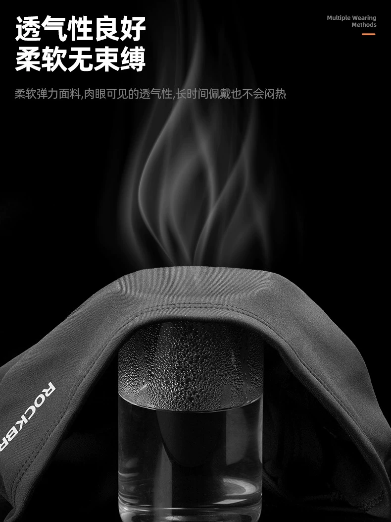 Mặt nạ bảo vệ mặt khi trượt tuyết ROCKBROS có lót lông cừu, mặt nạ chữ V ấm áp và chống lạnh dành cho nam và nữ, giữ ấm và chống đông cho cổ khi trượt ván mùa đông