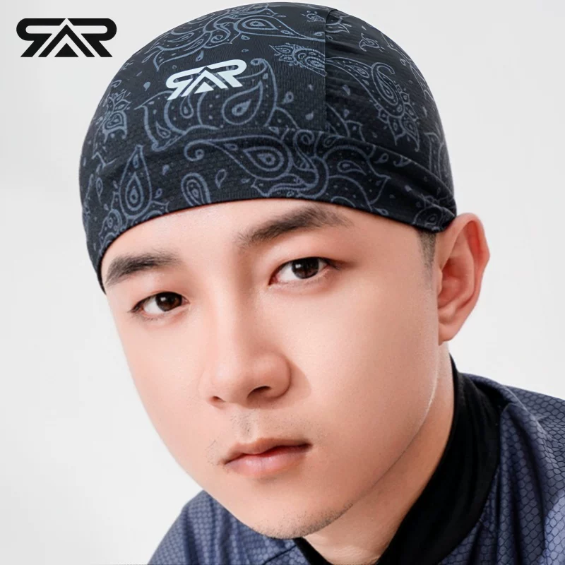 Mũ đội đầu dành cho nam giới, mũ đi xe máy mùa hè, lớp lót mũ bảo hiểm, lớp lót bên trong, mũ chống nắng mỏng thoáng khí bằng lụa băng khi đi xe đạp