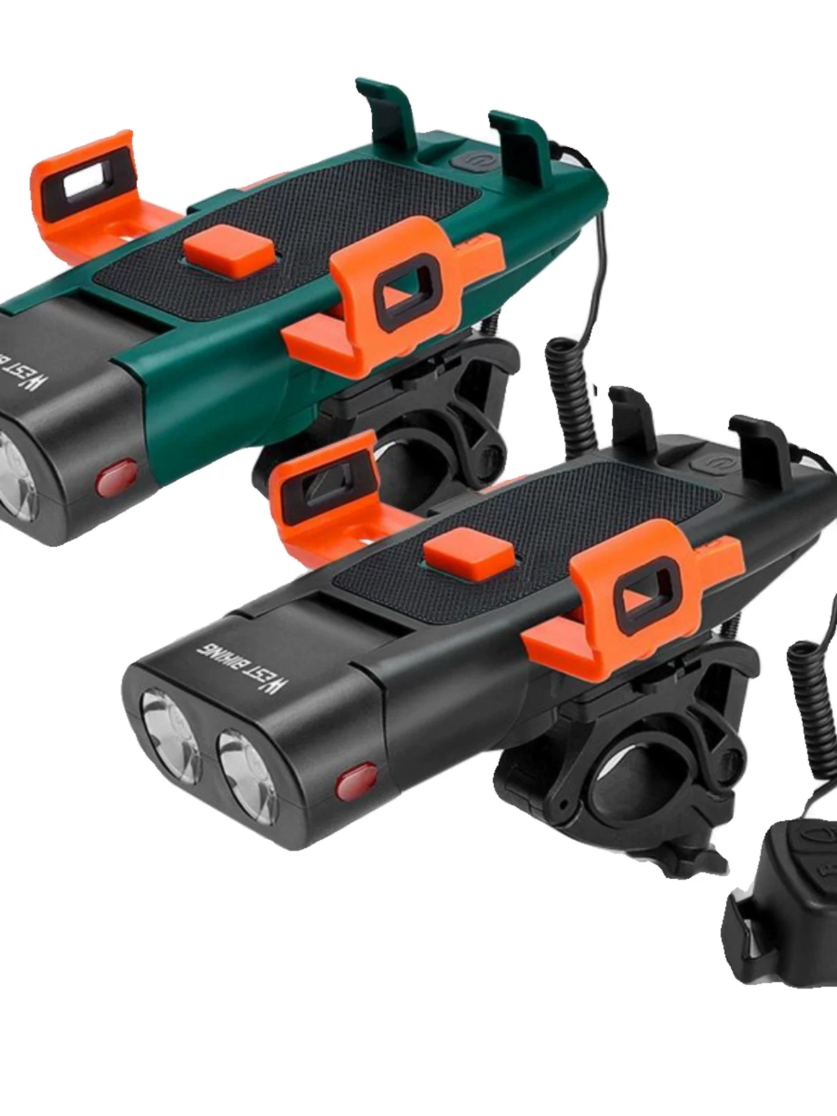 Đèn trước xe đạp West Rider, giá đỡ điện thoại, đèn pin siêu sáng, còi, thiết bị đi xe đạp leo núi