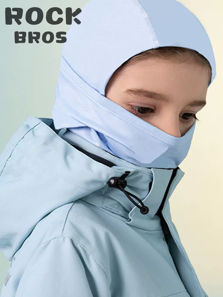 Khăn quàng cổ bằng lông cừu mùa thu đông dành cho trẻ em ROCKBROS, mặt nạ trượt tuyết, khăn che cổ, mũ thấm mồ hôi đàn hồi cao