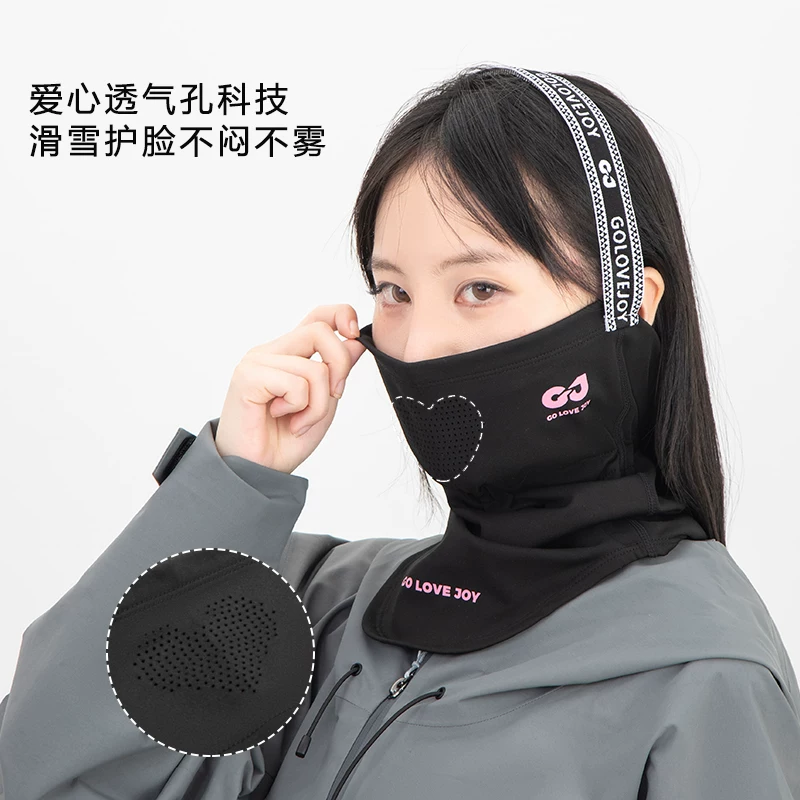 Mặt nạ trượt tuyết nửa che mặt bảo vệ mặt khi trượt tuyết chống lạnh bảo vệ cổ phụ kiện unisex ấm áp chống gió thoáng khí chống sương mù