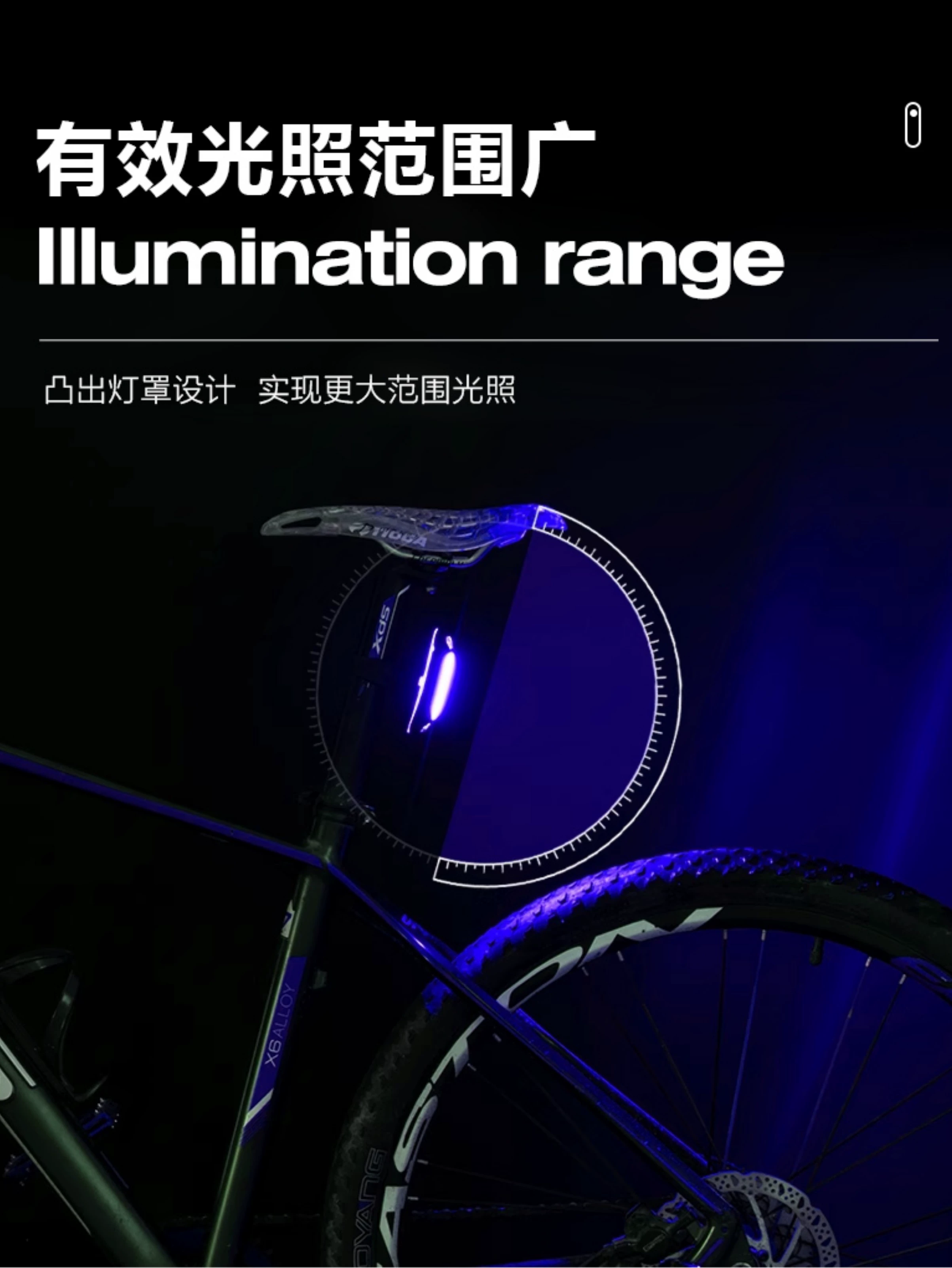 Đèn hậu xe đạp để đi đêm, độ sáng cao, có thể sạc lại bằng USB, đèn cảnh báo xe đạp leo núi và đường bộ, đèn trước LED