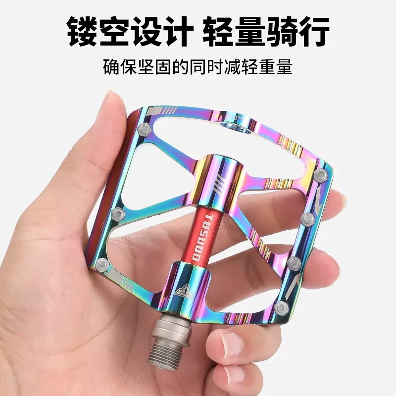 Captain Tas bàn đạp xe đạp xe đạp đường bộ bàn đạp ba vòng bi xe đạp leo núi bàn đạp siêu nhẹ thiết bị hợp kim nhôm