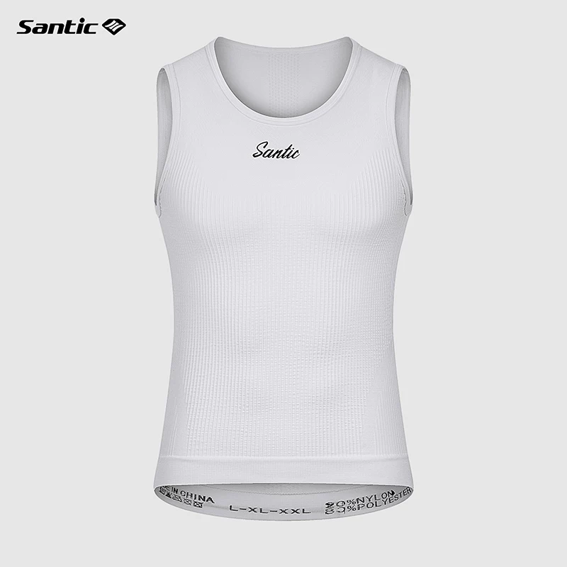 Đồ lót thể thao không đường may Santic nhanh khô, lớp lót thể thao đạp xe đường trường, áo chống mồ hôi cho nam