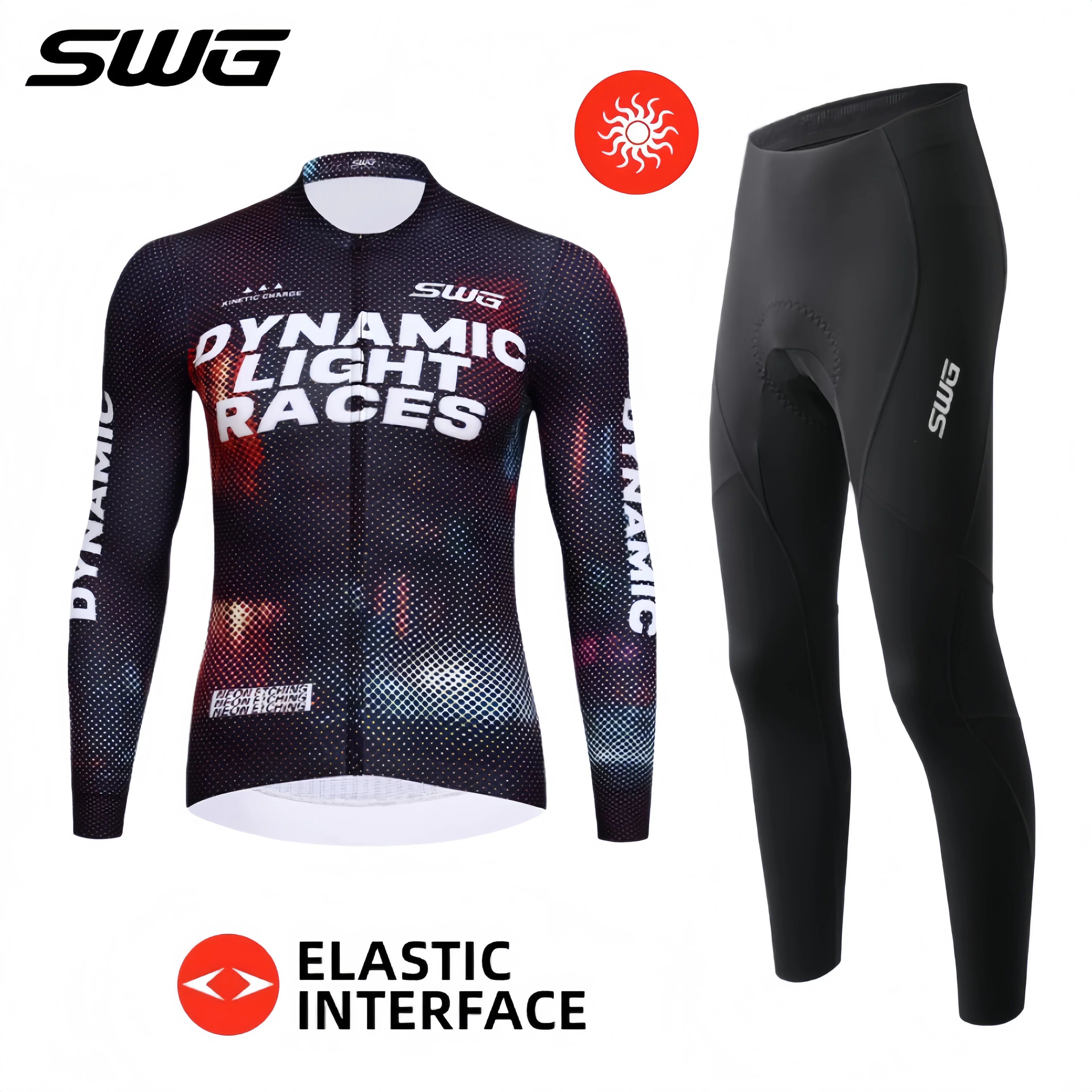 Bộ áo khoác giữ ấm mùa thu đông SWG Mingsheng chống gió, chất liệu fleece, dành cho nam và nữ, thích hợp cho xe đạp đường trường.