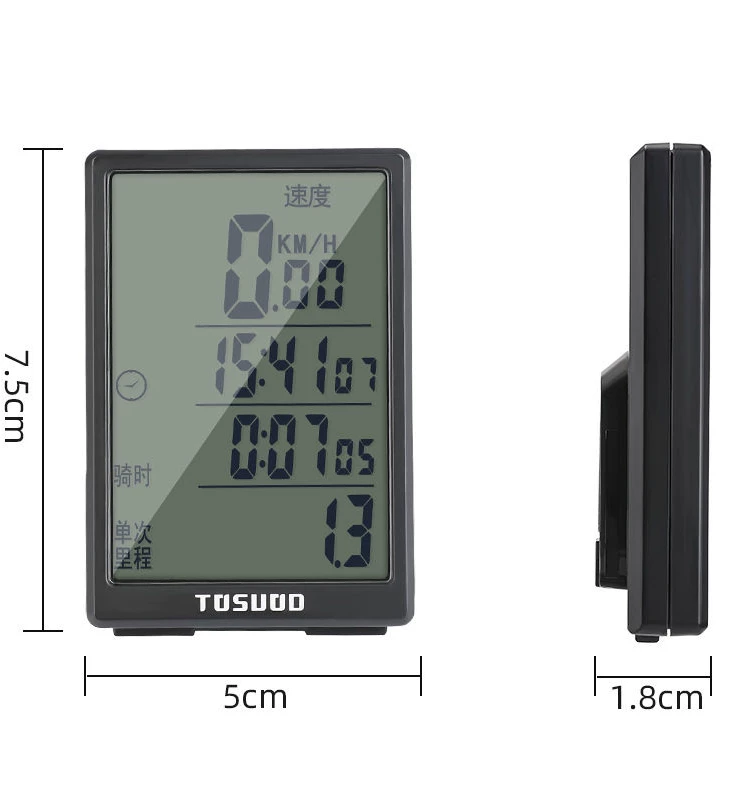 Máy đo tốc độ xe đạp không dây Captain Tas, màn hình chống nước, thiết bị đo tốc độ mở rộng, đồng hồ đo tốc độ xe đạp leo núi