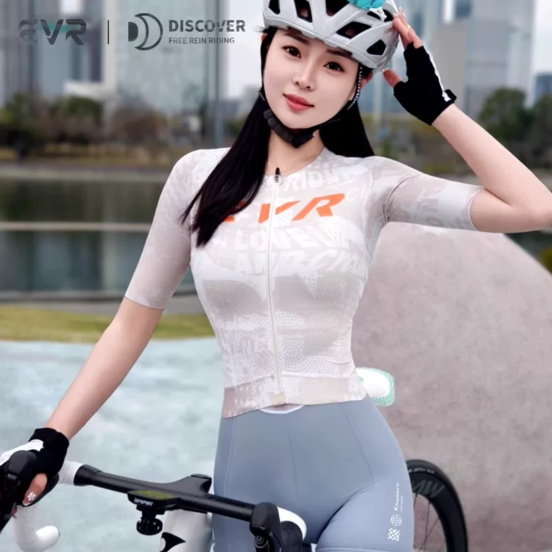 Áo thun đi xe đạp evr ngắn tay dành cho nữ mùa hè mới thoáng khí thấm mồ hôi đi xe đạp đường bộ nhanh khô thiết bị đi xe đạp hàng đầu
