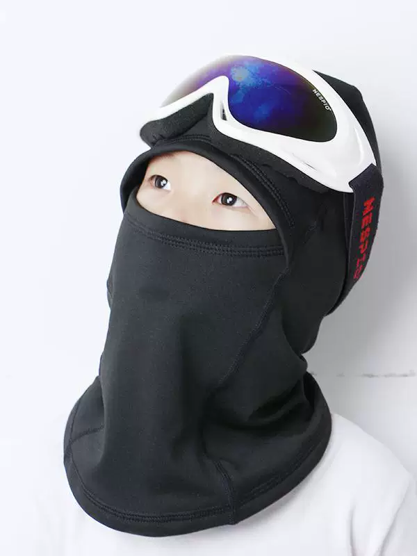 Mũ bảo vệ mặt khi trượt tuyết cho trẻ em, lớp lót mũ bảo hiểm đi xe đạp mùa đông cho bé trai, khăn giữ ấm cổ, khẩu trang giữ ấm lót lông cừu chống gió cho bé gái