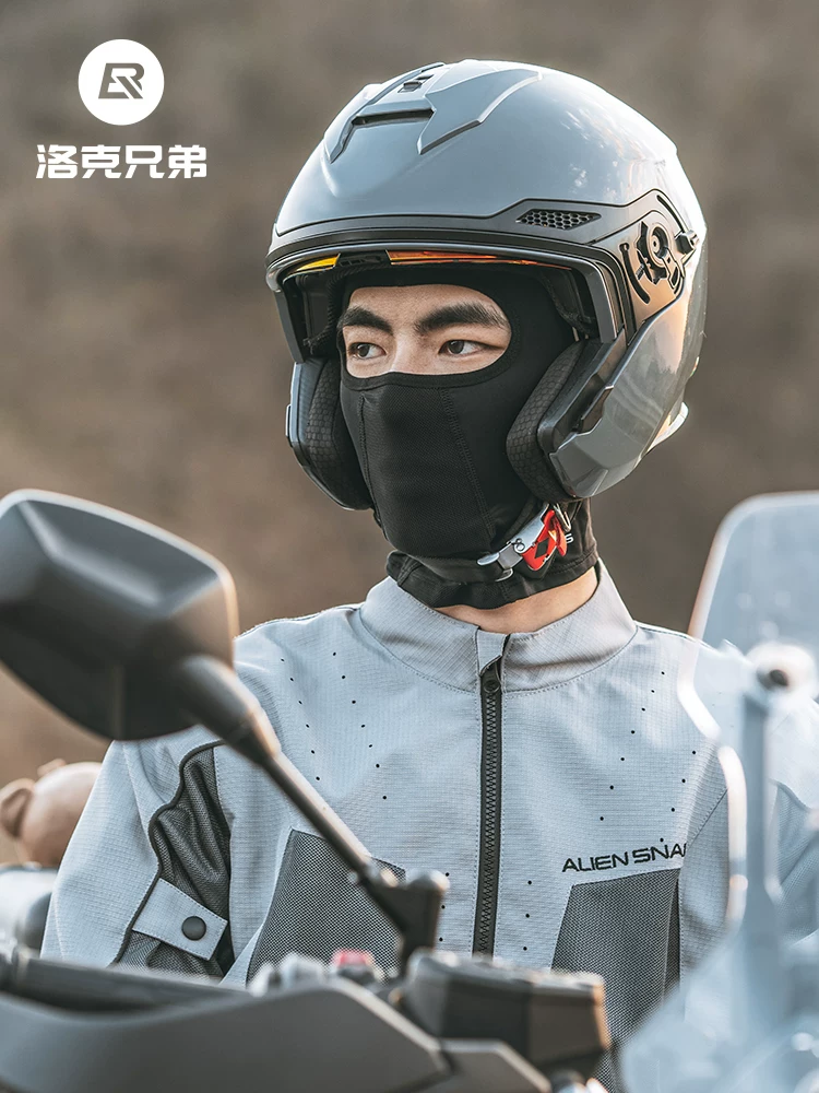 Mũ trùm đầu đi xe máy Rock Brothers mùa hè, chất liệu lụa đá, chống nắng, lót mũ bảo hiểm, chất liệu coolmax, làm mát