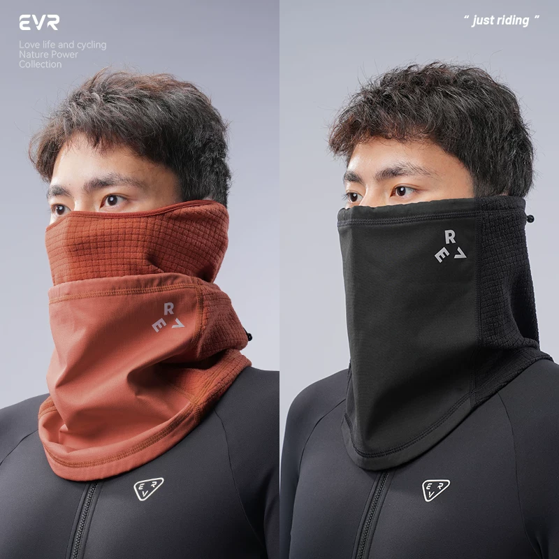 Mặt nạ đi xe đạp EVR mùa đông hai lớp chống lạnh lót lông cừu giữ ấm cổ chống gió bảo vệ tai đi xe đạp khăn mặt thiết bị đi xe đạp