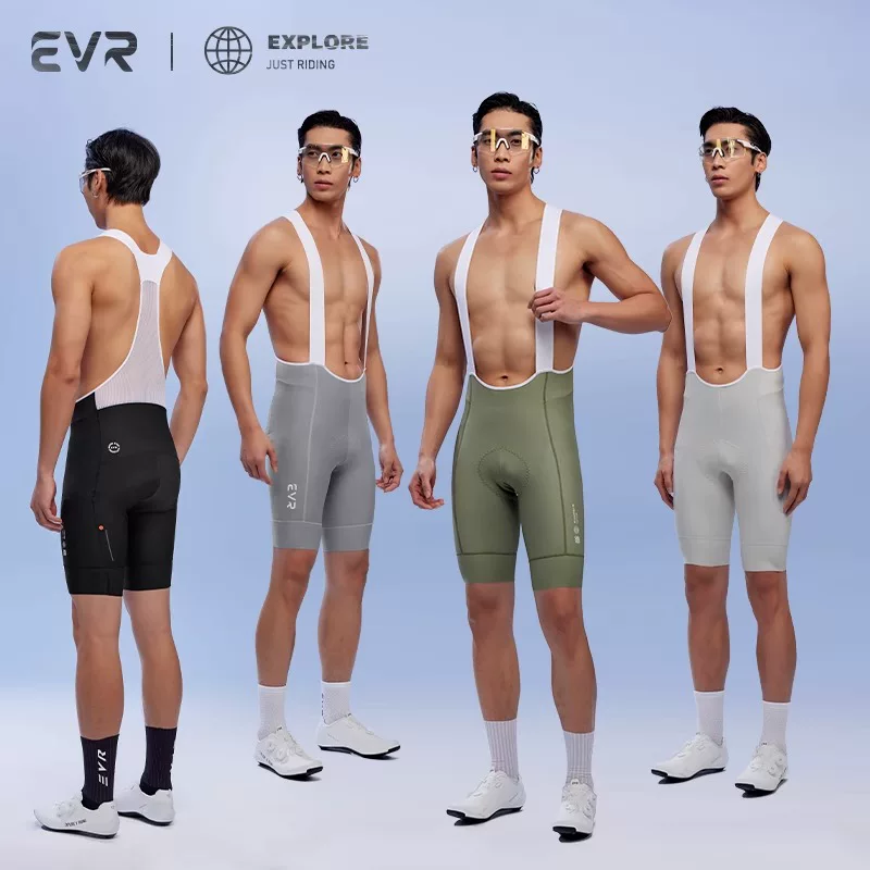 Quần đạp xe nam cao cấp EVR2025 Xuân/Hè, đệm đôi mũi tên, dành cho xe đạp đường trường