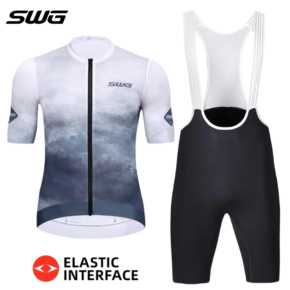 Áo đi xe đạp SWG Mingsheng dành cho nam, áo và quần đi xe đạp ngắn tay thoáng khí, nhanh khô, chống nắng mùa xuân hè Yunmo