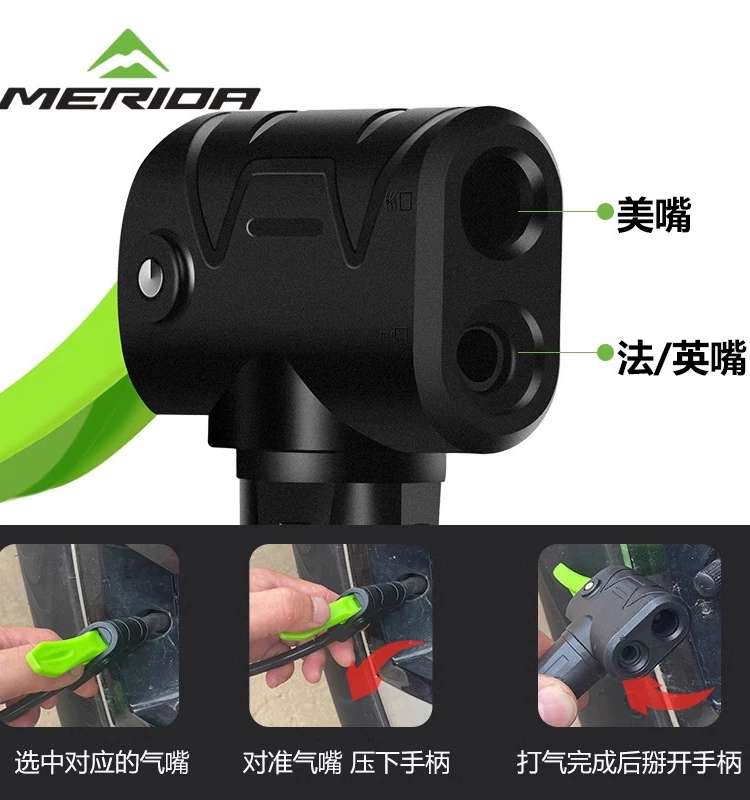 Phụ kiện vòi bơm xe đạp Merida đầu bơm hơi đa năng Bộ chuyển đổi vòi phun kiểu Mỹ/Pháp vòi phun áp suất cao