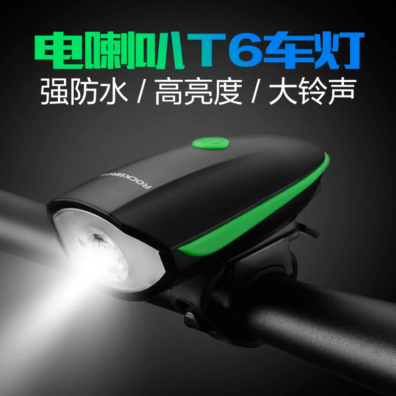 Đèn xe đạp Rock Brothers, đèn pha, sạc USB, còi, chuông trẻ em, đèn pin, phụ kiện đạp xe đêm leo núi