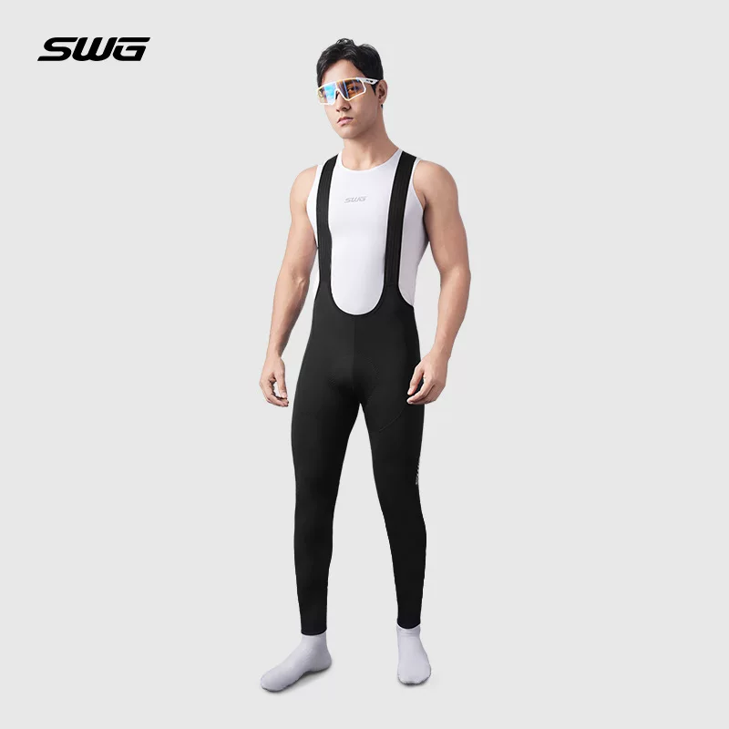 SWG Mingsheng Thu Đông Đôi Mũi Tên Đi Xe Đạp Quần Yếm Nam Xe Đạp Đường Bộ Lông Cừu Ấm Quần Dài Đi Xe Đạp