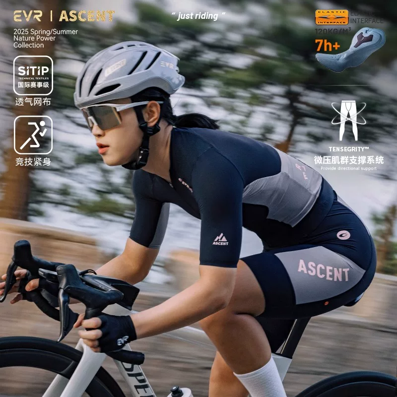 EVR-New Breakthrough Double Arrow Quần đi xe đạp dành cho nữ Xuân/Hè Quần short có dây đeo xe đạp đường trường Slim Fit thoáng khí