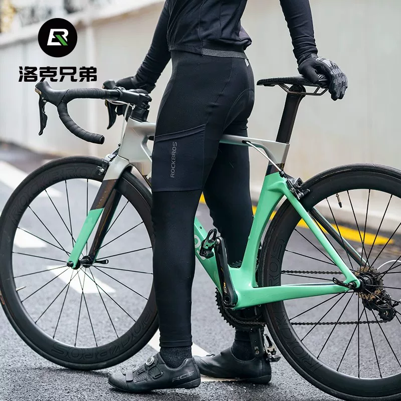Quần đi xe đạp Rock Brothers dành cho nam và nữ, lót lông cừu mùa thu đông, chống gió và ấm áp, quần đi xe đạp thể thao đi xe đạp đường trường