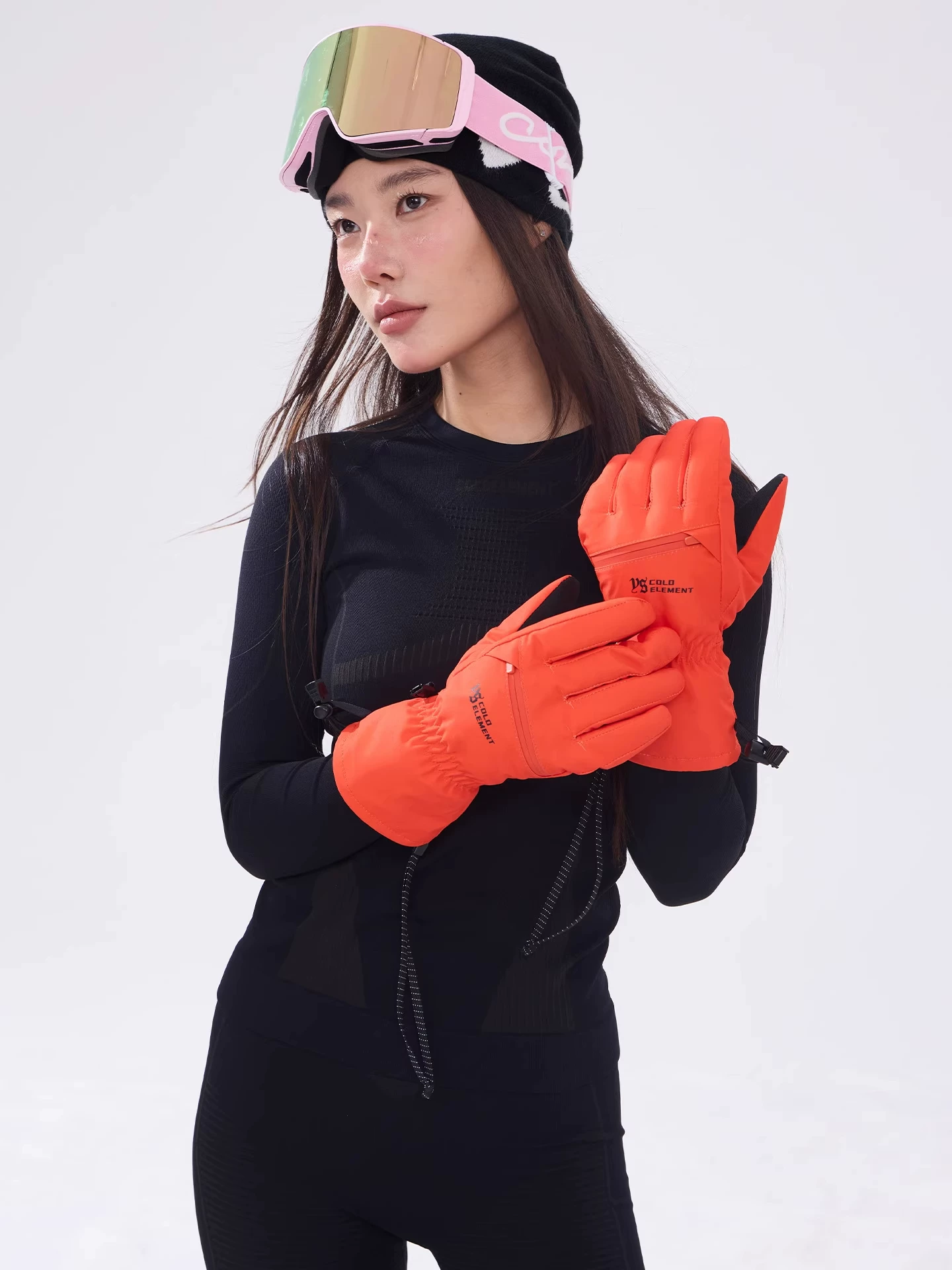 Coldelement Găng Tay Trượt Tuyết Người Lớn Nữ Nam Cotton 3M Chống Thấm Nước Ấm Áp Đi Xe Đạp Năm Ngón Tay Trượt Tuyết Leo Núi Găng Tay