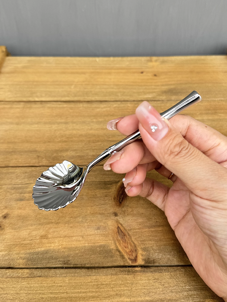 Xuất khẩu sang Na Uy Muỗng vỏ thép không gỉ mini 304 tuyệt đẹp Muỗng tráng miệng sáng tạo Muỗng cốc Muỗng kem sữa chua